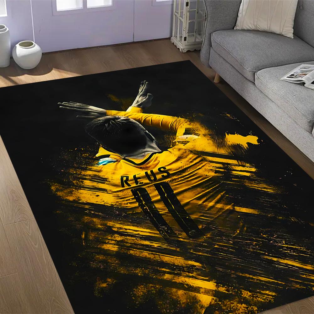 Ronaldo's Legacy In Red Themed Anti-Slip Rugs - Polyester Home Decor, Suitable for Bedrooms, Living Rooms, Doorways, Studios, and Decorations