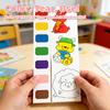 12pages Children's Watercolor Coloring Book Drawing Toys With Built-in Watercolor Pen For Birthday Christmas Boys Girls Gifts