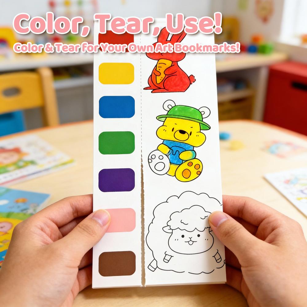 12pages Children's Watercolor Coloring Book Drawing Toys With Built-in Watercolor Pen For Birthday Christmas Boys Girls Gifts