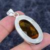 Citrine Gemstone Handmade 925 Sterling Silver Jewelry Pendant 2.09" M-3245