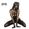 Statua di donna sexy da 5 pollici in resina, figura femminile nuda, statua da tavolo, scultura per comodino, caminetto, amanti dell'arte e collezionisti