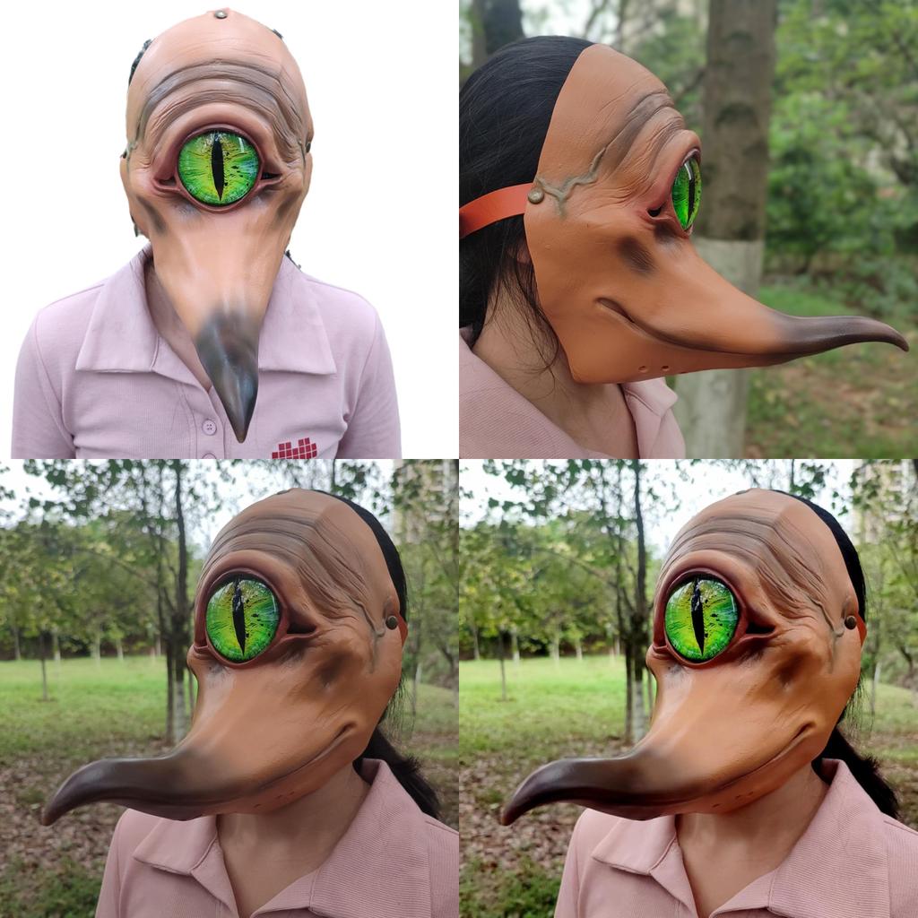 One Eyed Monster With A Long Mouth Monster Latex Mask For Halloween Party And Cosplay Events