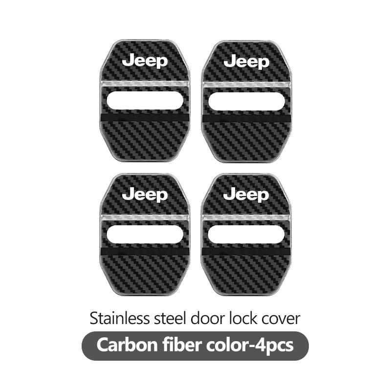 Car Door Damping Cushion Door Lock Buckle Door Protective Cover For Jeep Cherokee Patriot Liberty Wrangler JK JL Commander
