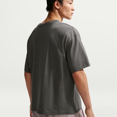 Nike T Shirts Men's Charcoal Gray Crew Neck Moderate