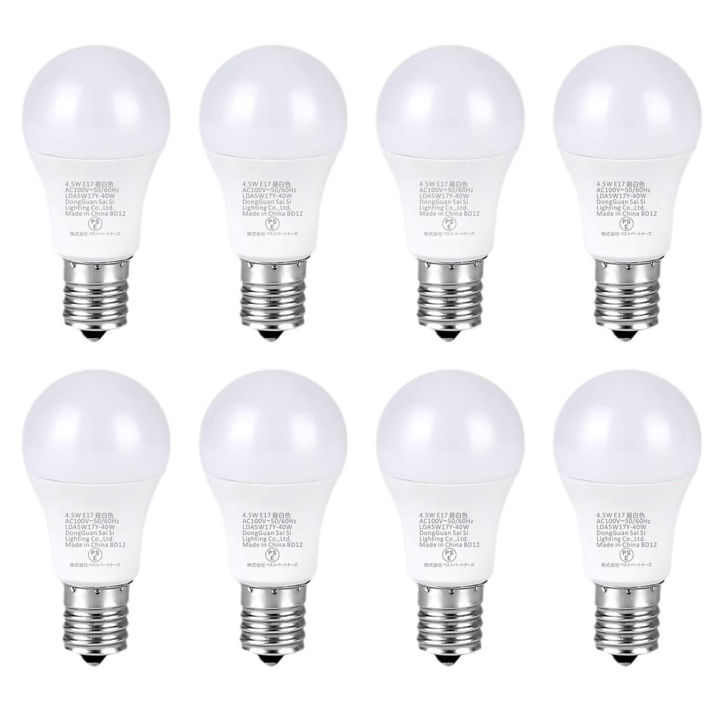 LED žárovka E17 Denní bílá Mini Krypton 40W Ekvivalent 210 stupňů vysoké podání barev 450lm Všesměrový typ Kompatibilní s uzavřeným