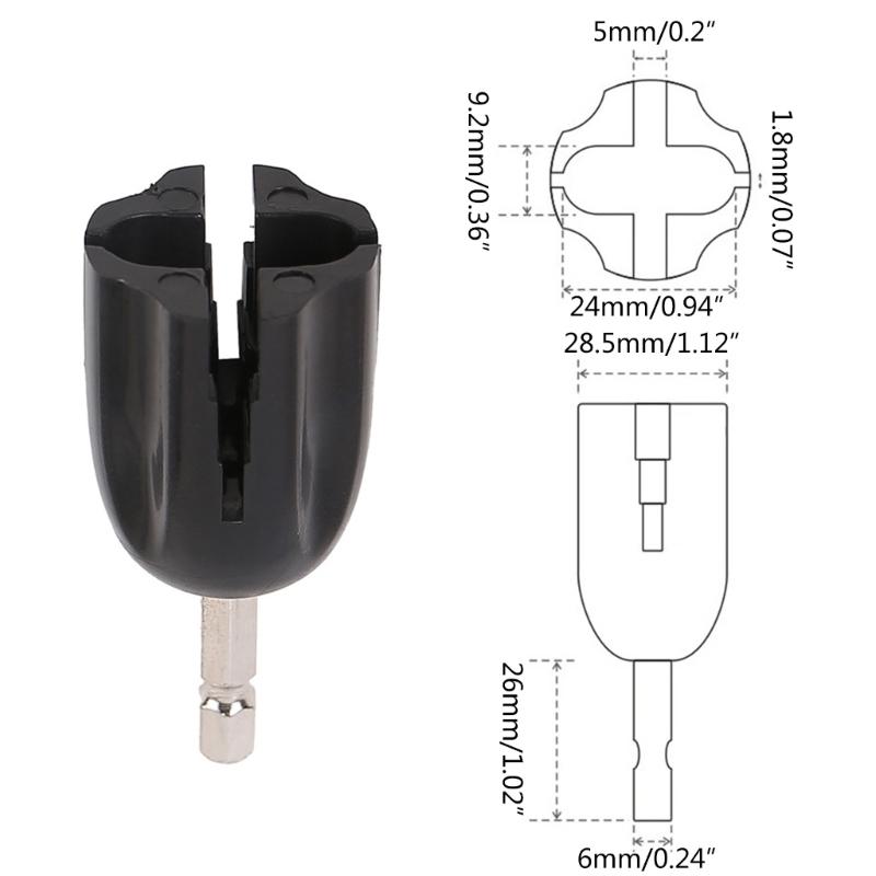 Guitar String Winder Head Electric Drill Tuning Peg Puller Luthiers Tool for Acoustic Guitar Bass Ukulele Mandolin