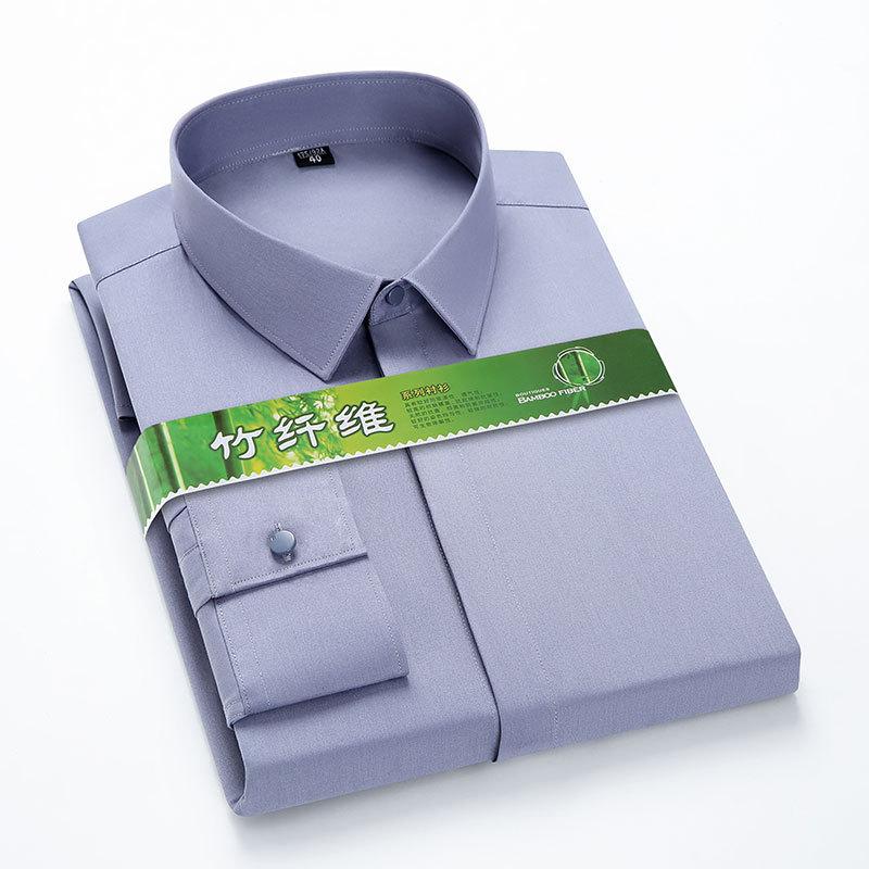 New Quality Anti-Wrinkle Men Shirt Long Sleeves Dress Shirts For Men Slim Fit Camisa Social Business Blouse Stripe Shirt 6XL 7XL