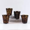 Brown Tortoise Glass, Retro-Style Glass Leopard Print Cup High-End Water Cup, Suitable Kitchen Home, Daily Drinking Water