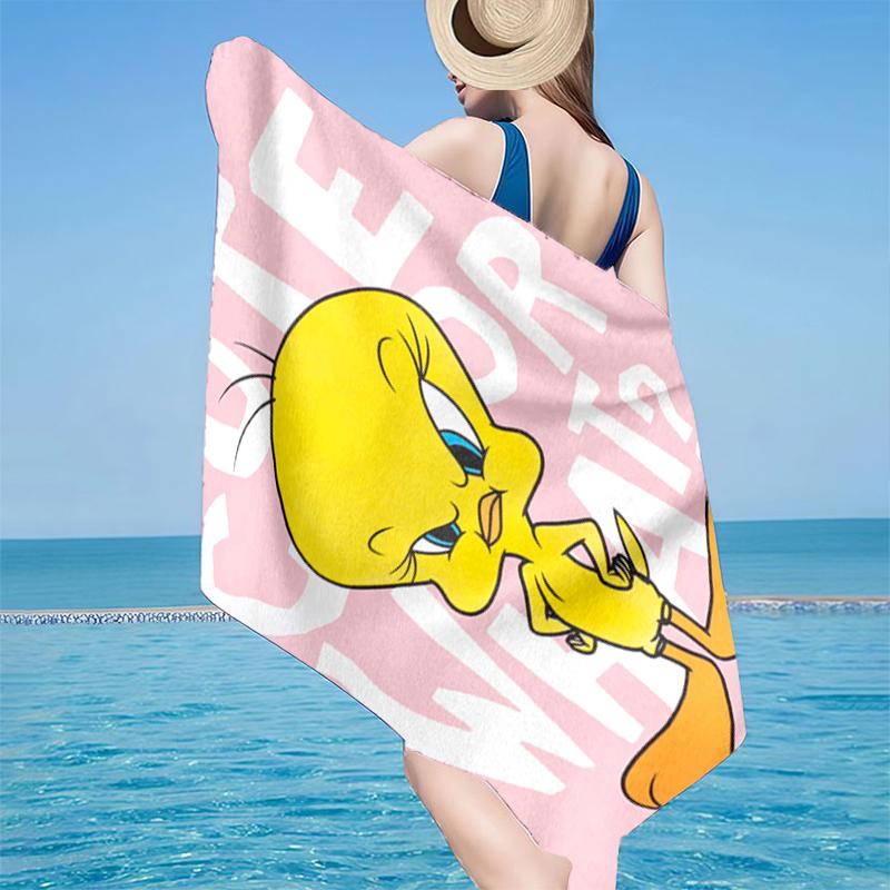 Yellow Bird Beach Towel, Super Soft Microfiber, Gift for Her/Him, Birthday, for Pool, Beach, Travel, Home Decor Fan gifts