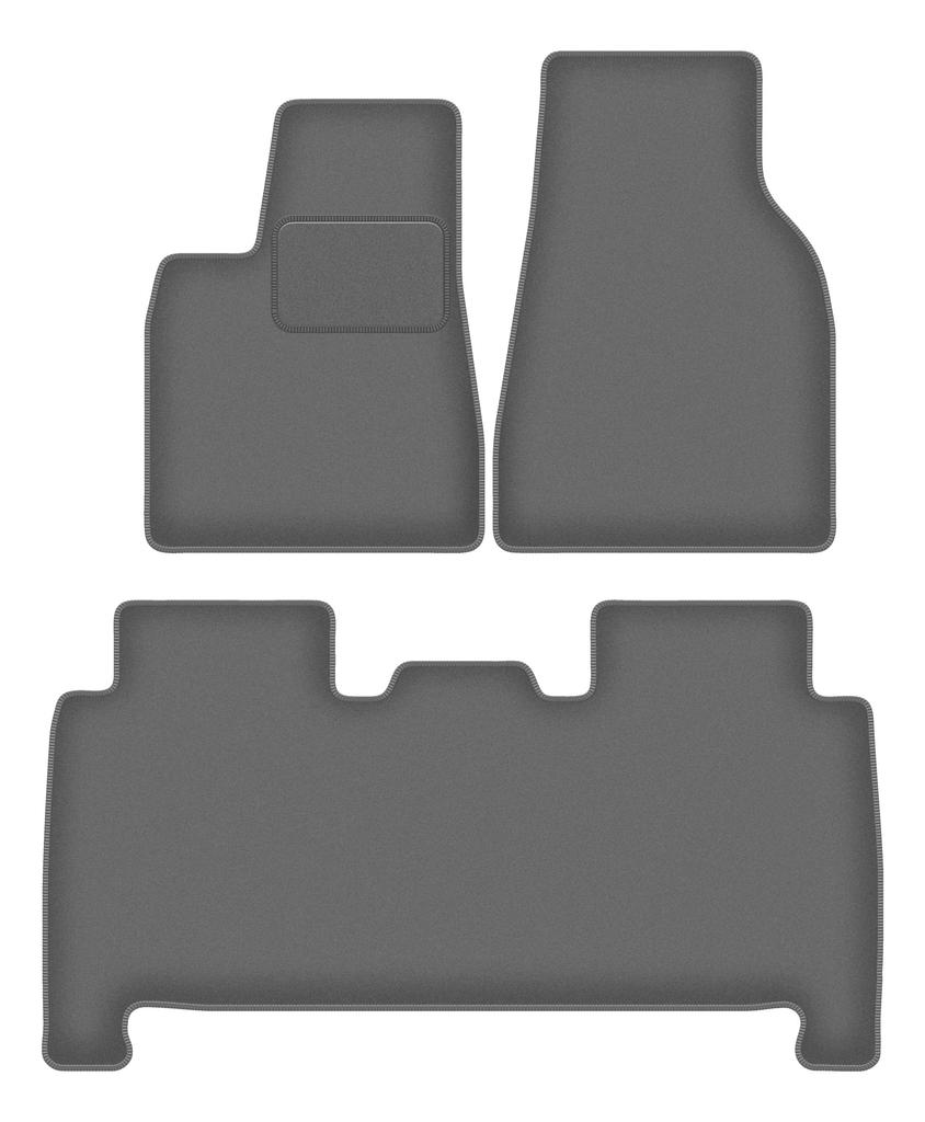 Veloursgraphit-Autofußmatten für: Tesla Model X SUV (2016-)