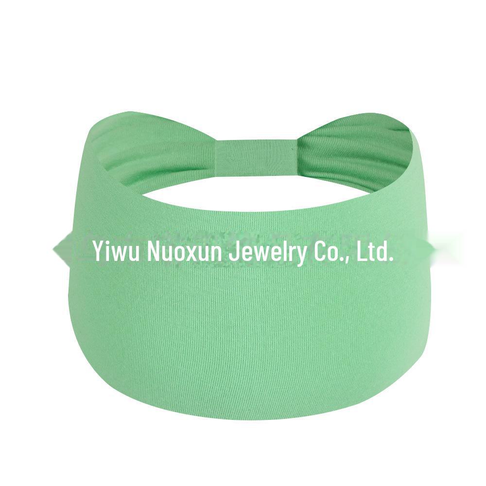 

Новая однотонная эластичная широкая повязка на голову для занятий йогой и спортом - впитывающая пот, модный аксессуар для волос