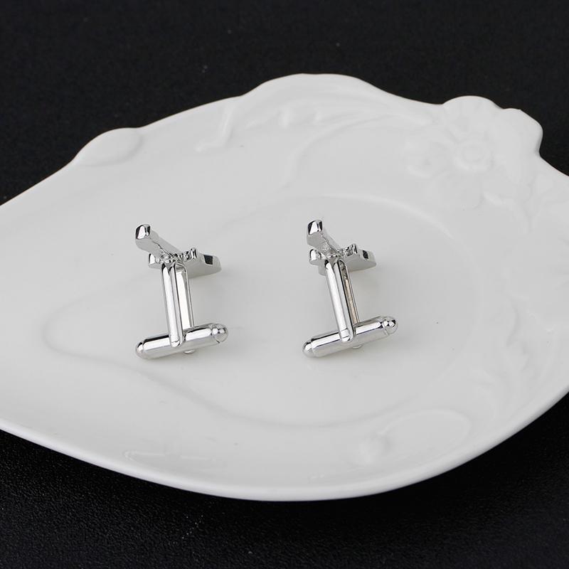 Funny Mens Guitar Shaped Enamel Cufflinks Musical Instrument Design Sleeve Button Music Fans Jewelry Silver Tone