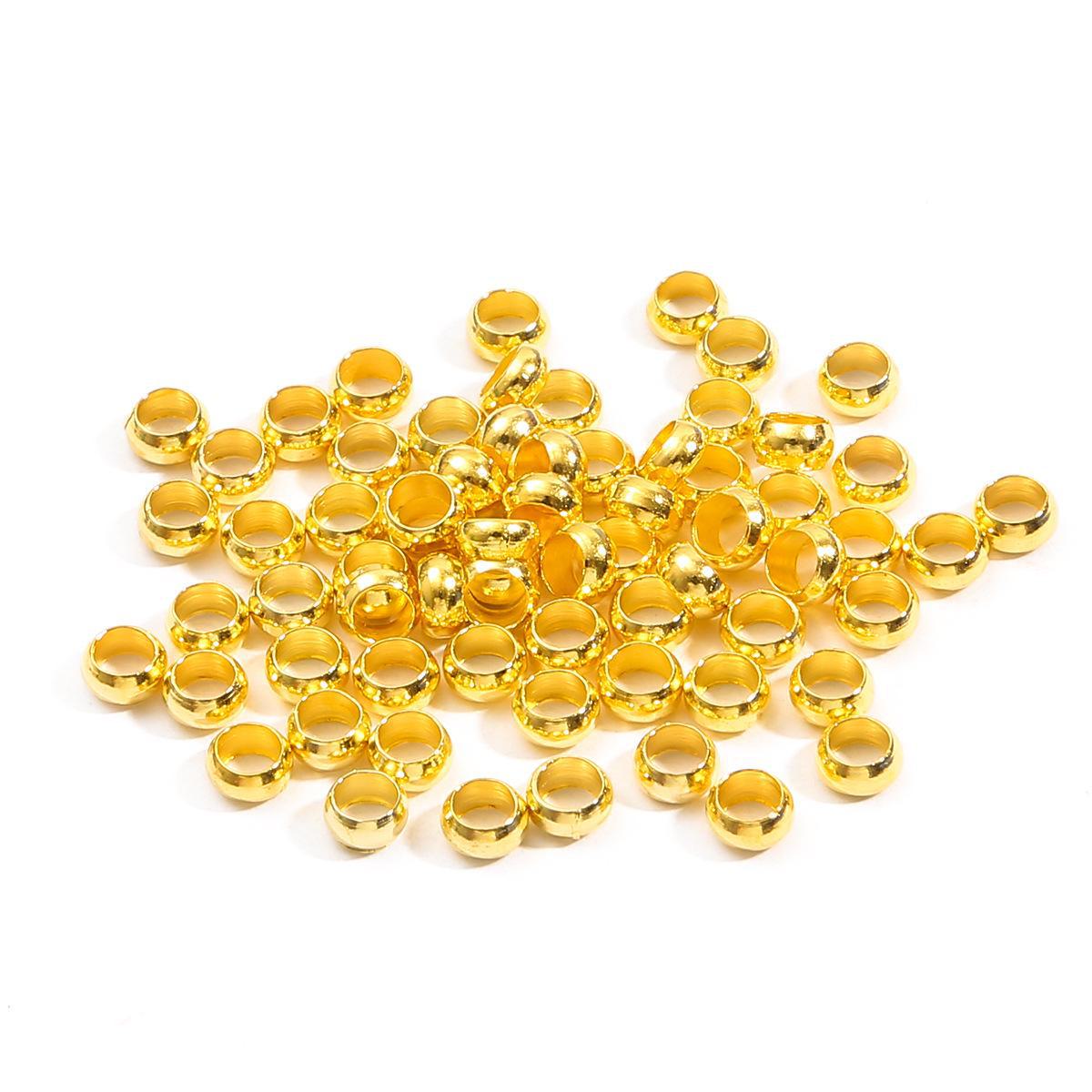 

Медные разделительные бусины для самодельных украшений - отделочные бусины ручной работы для проектов по бисероплетению. 1.5mm Inner diameter about 1mm 500 pieces/pack