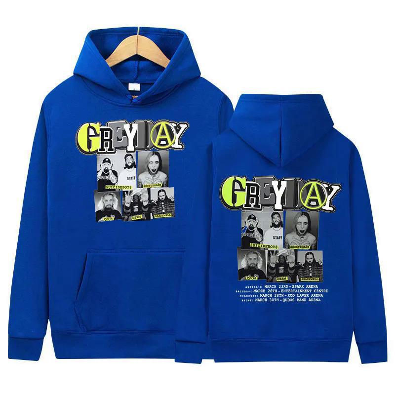 Felpa con cappuccio stampata del tour Suicideboy Gray Day 2024