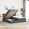 VidaXL Ottoman Bed Frame with Mattress Dark Grey 200x200cm Fabric 3312872