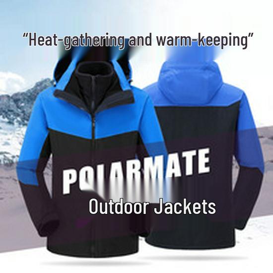 Men's High-End Winter Windproof 3-in-1 Down Mountaineering Suit