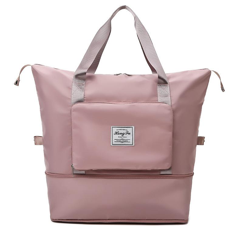 Travel Bag for Women Foldable Handheld Large Capacity Short Distance Travel Luggage Bag Storage Bag for Delivery Swimming Yoga Fitness Bag