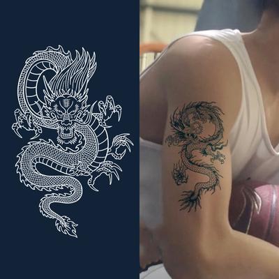 Realistic Dragon Fake Tattoo Stickers For Men Boys Kids 3D Dragon Temporary Tattoos Washable Tattoos