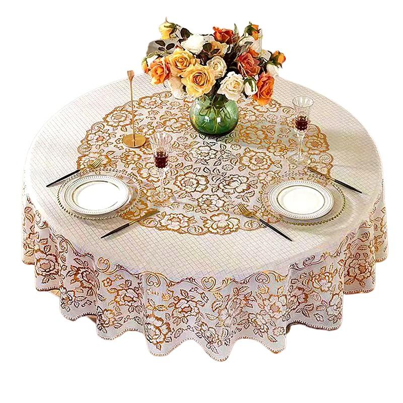 Waterproof, Oil-Proof And Anti-Scalding Coffee Table Tablecloth Leave-In Rectangular Dining Table Cloth Household Living Room Light Luxury Tablecloth