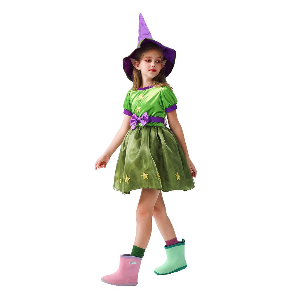 610,000 Halloween Children's Elf Performance Dress Flower Fairy Stage Princess Dress Performance Dress