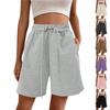 Women's Casual Wide-Leg High-Waisted Slimming Lightweight Drawstring Shorts