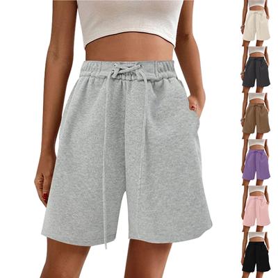 Women's Casual Wide-Leg High-Waisted Slimming Lightweight Drawstring Shorts