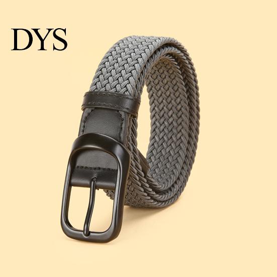 Campus Style Woven Belt Elastic for Women, No Punching Adjustable Waist with Breathable Webbing Retro Metal Pin Buckle, Casual Stretchy Jeans