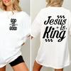 Gift for Christian Tshirt Unisex Women Jesus Is King Graphic Tee Crew Neck Fashion Summer Tops Jesus Religious Faith Based TShirt