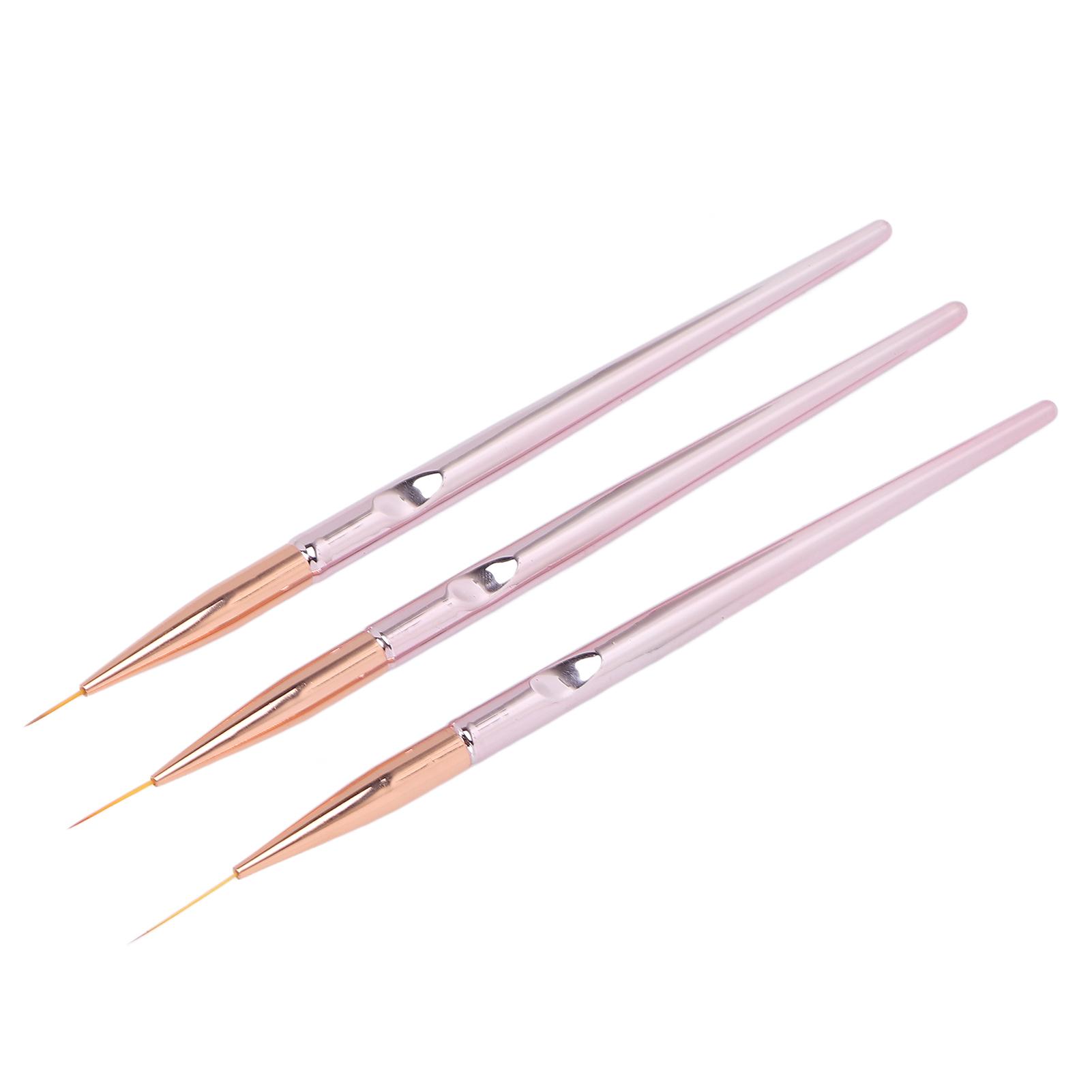 

3 шт. кистей для дизайна ногтей, профессиональные 3 размера, ручка для рисования на ногтях для домашнего использования и нейл-салона