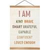 ZTGDA I Am Kind, I Am Brave Wall Hanging Poster, Classroom Wall Decor, Positive Quotes, Kids Poster, Nursery Decor, Playroom, Bedroom, Toddler Room