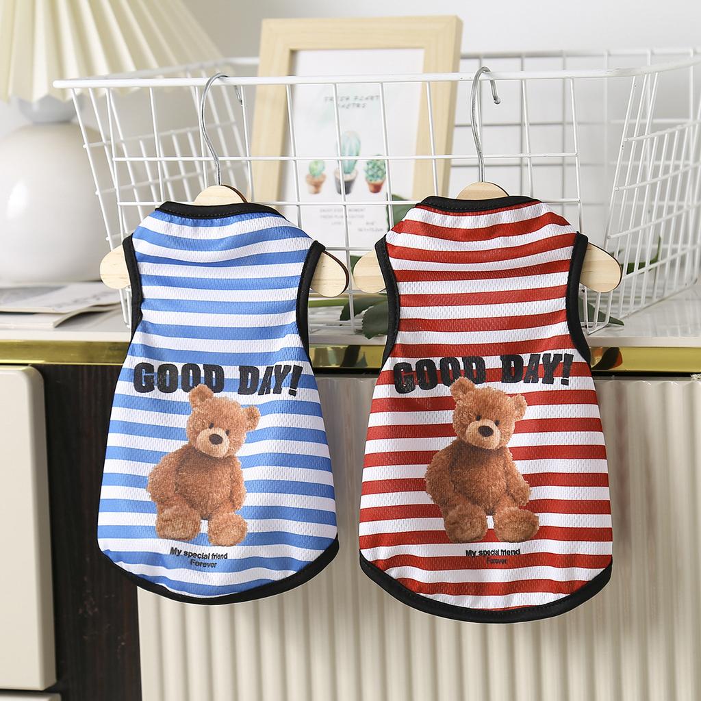 Pet Clothes Cartoon Pet Clothing Summer Shirt Casual Vests Cat T-shirt Puppy Dogs Clothes for Small Pets
