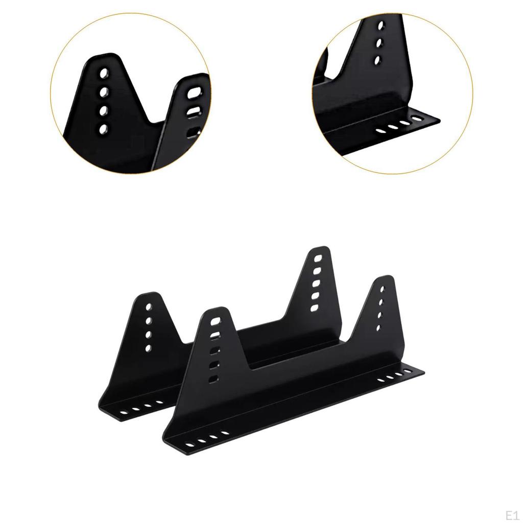 Universal Race Seat Brackets Heavy Duty Iron Side Mount Adjustable Bucket
