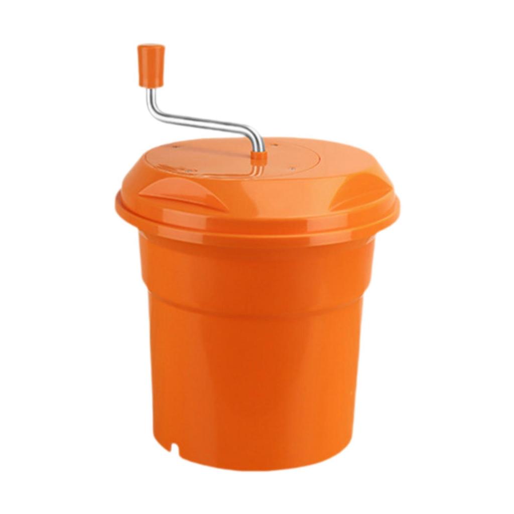 Salad Dryer Kitchen Gadgets Quick Drying Easy to Use Vegetable Fruit Orange 12L