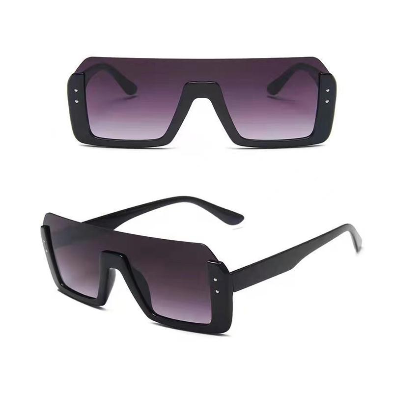 Halbrahmen-Sonnenbrille für Damen, klassische quadratische Brille für Männer und Frauen, Halbrahmen-Sonnenbrille im Hippie-Stil für draußen