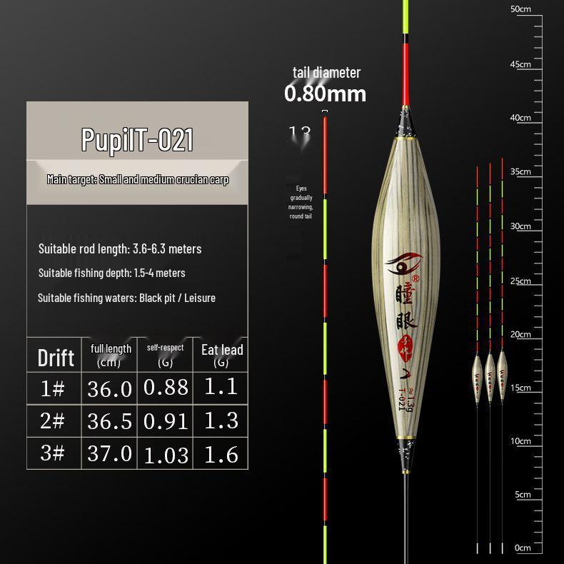 High Sensitivity Eye Black Fishing Float: Super Eye-Catching, Thickened Tail for Light Bite Crucian Carp Fishing