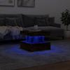 VidaXL Couchtisch mit LED-Leuchten Räuchereiche 50x50x40 cm