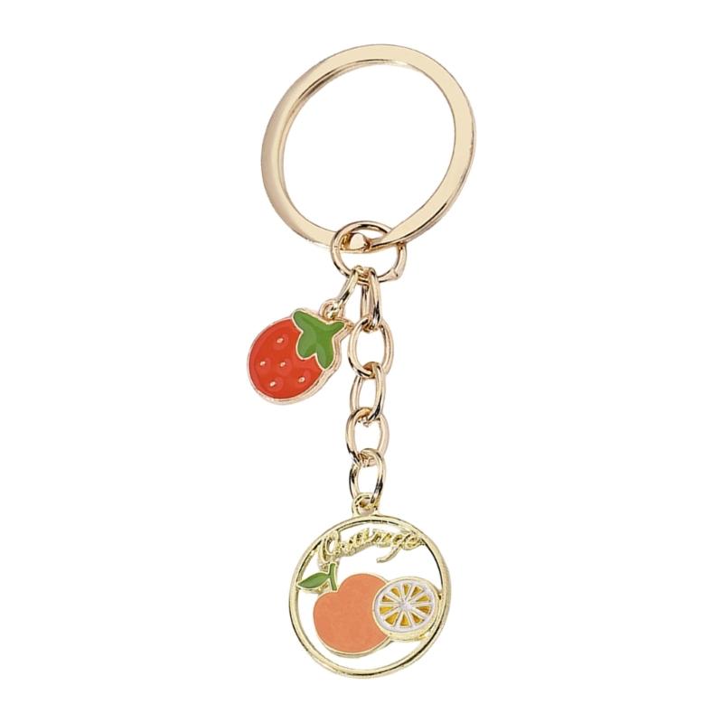 Lovely Keychains Cherry Heart Plant Fruit Keyrings Pendant Designs for Trendy Women And Girls As Friendship Gifts