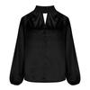 2025 New Satin Silk V-neck Long Sleeve Women's Loose Top