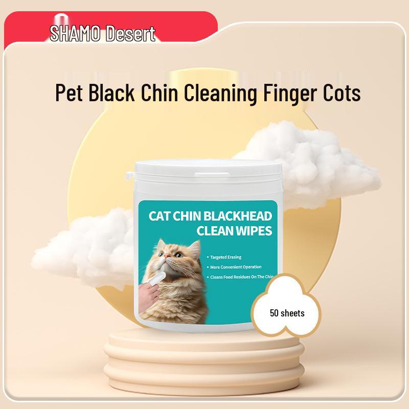 

Антибактеріальні серветки для чищення пальців домашніх тварин для кішок і собак - дезактивація чорного підборіддя, без змивання