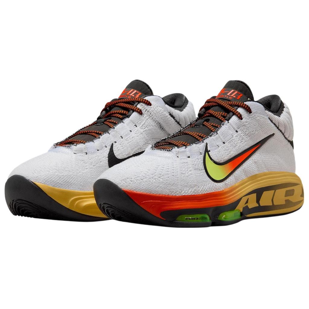 Nike Air Zoom GT Hustle 3 Big Air Unisex Sneakers White Safety-Orange Volt FV5953-101