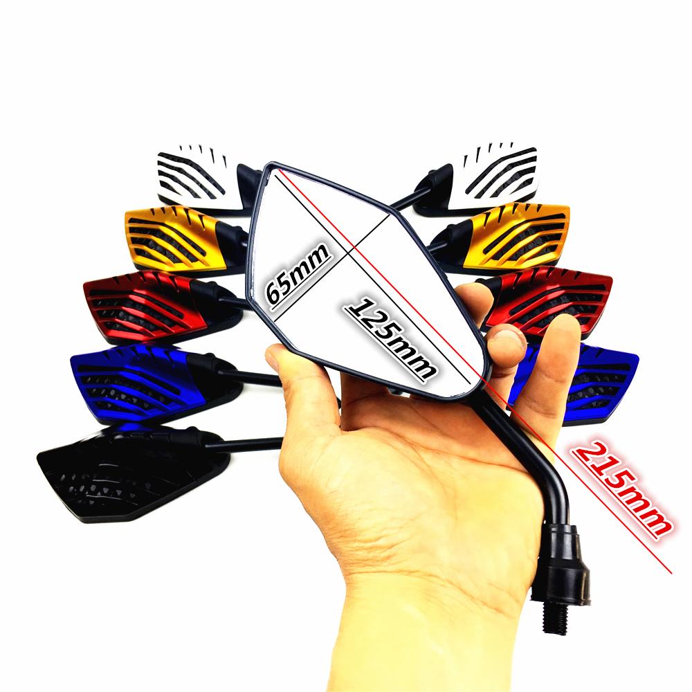 1 Pair Universal 10mm Motorcycle Rearview Mirrors Motorcycle Handlebar Rearview Mirror For Honda Suzuki Yamaha Scooter