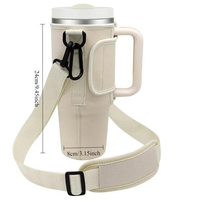 Sac de transport à bandoulière réglable pour tasse à eau Stanley 40 oz Pliable Portable Sac isotherme pour bouteille d'eau Manchon de tasse
