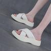 Thick-bottomed bread casual one-word slippers for women's outer wear summer new heightening fashion beach cool slippers