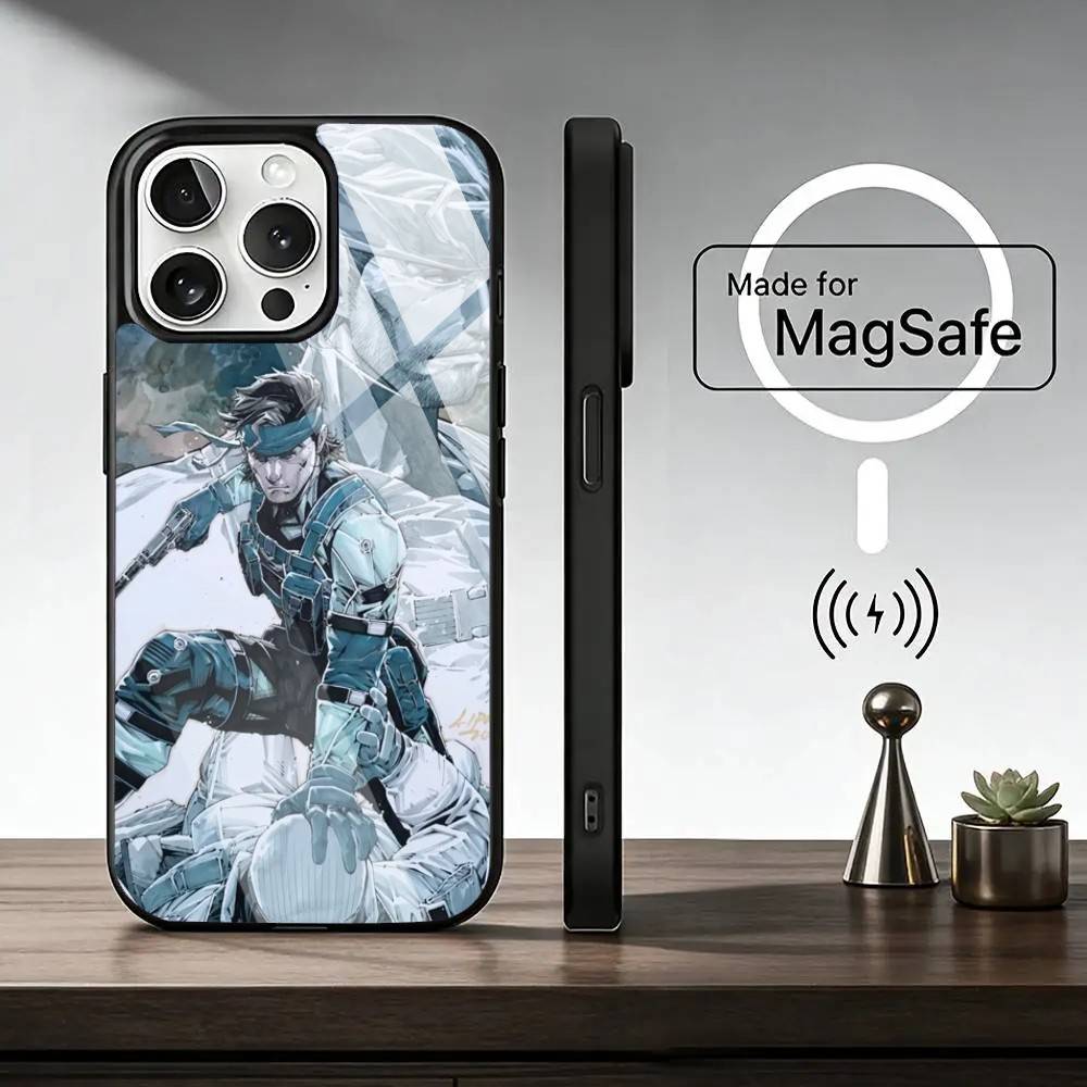 G-Game Metal Gear Solid Handyhülle Für iPhone17,16,15,14,13,12,11 Plus,Pro Magnetisch Für Magsafe Kabelloses Laden