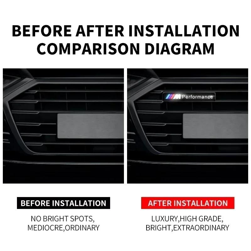 E90 LED קליפס רשת אמצעית אור אזהרה לריצת יום אביזרי רכב עבור BMW M M3 M5 M6 X3 E46 E90 E39 F10 F20 F30 G20 E60 E36 E