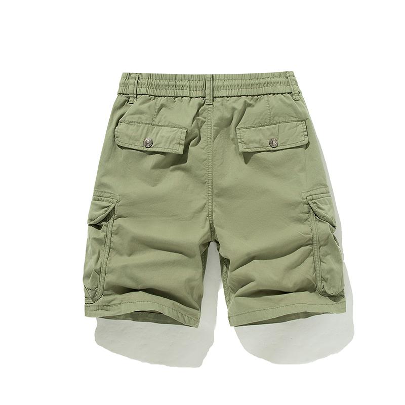 Pantaloncini da Lavoro Uomo Estivi Casual Pantaloni a Cinque Quarti Cotone Puro Larghi Multitasche Pantaloni Versatili