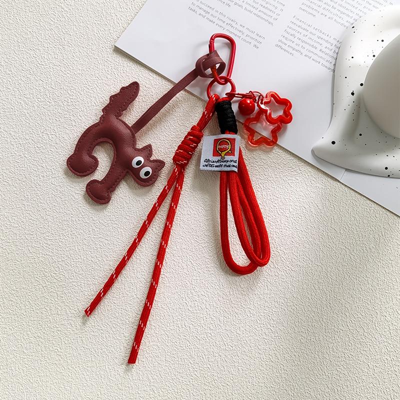 Yogodlns Mini Backpack Hanging Handbag Pendant Bag Cute Cat Faux Leather Pendant Bags Accessories
