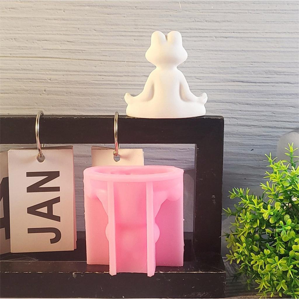 Yoga Frog Candle Mold Animal Silicone Molds Resin Casting Molds Craft Supplies for Candle Making Home Decoration