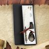 1 Set Retro Classic Texture Practical Calligraphy Feather Dip Pen Quill Fountain Writing Portable Wedding Gifts