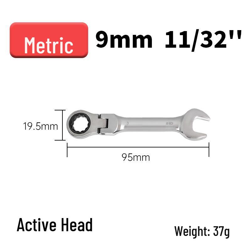 Metric Mini Dual-Use Short Handle Ratchet Wrench for Woodworking
